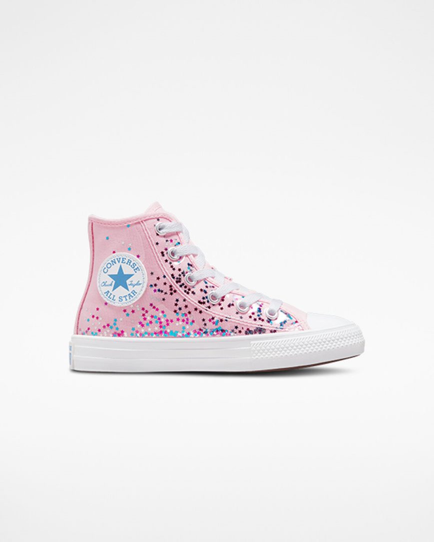 Tenisi Inalti Fete Converse Chuck Taylor All Star Encapsulated Glitter Portocalii Roz Albastri | RO TDPV0064